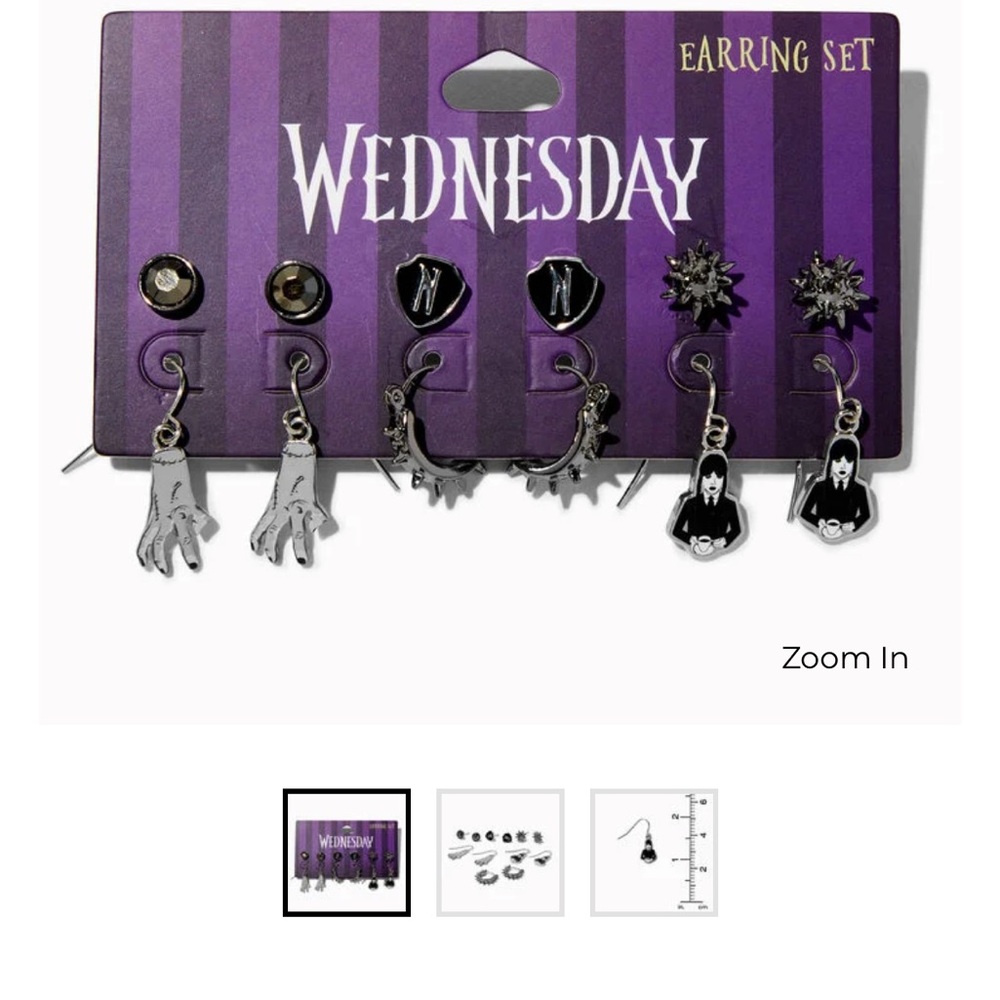 WEDNESDAY™ SILVER-TONE MIXED EARRING SET - 6 PACK